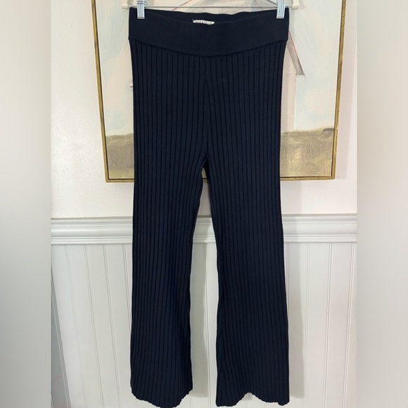 BAGATELLE Navy Blue Ribbed Knit Sweater Pants Size Medium - Picture 4 of 9